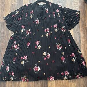 Zara Black Floral Mini Dress